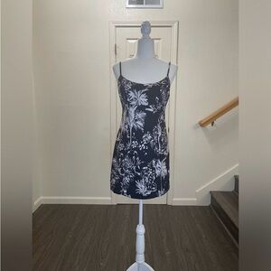 Kookai Blue and White Safari Print Linen Dress